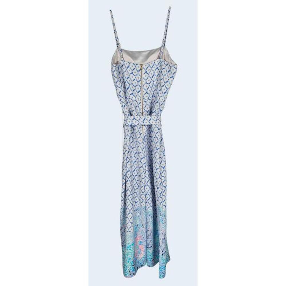 Lilly Pulitzer Sea La Vie Sandra Maxi Jumpsuit Belt Size 2 - Picture 4 of 15